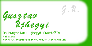 gusztav ujhegyi business card